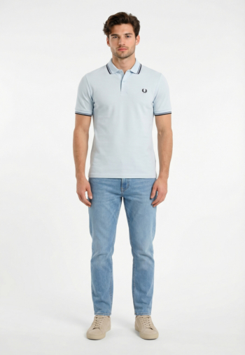 Polos fred perry mm3600 96a lgtic/acebl/navy