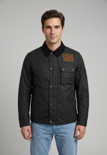 Blousons et vestes barbour intl workers wax bk51 black