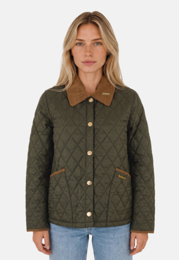 Blousons et vestes barbour icons cropped liddesdale quilt ol74 olive/classic