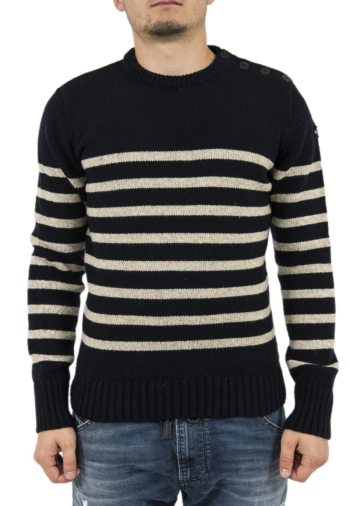 Pull hiver schott outrider1 navy/naturel