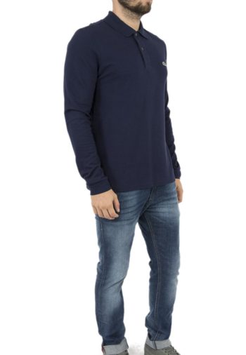 Polos manches longues lacoste l1312 166 marine