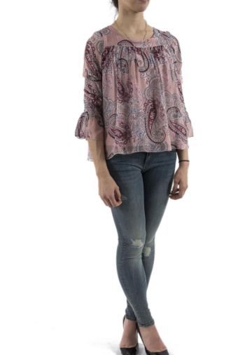 tee shirt manches longues bsb 041-210054 rose