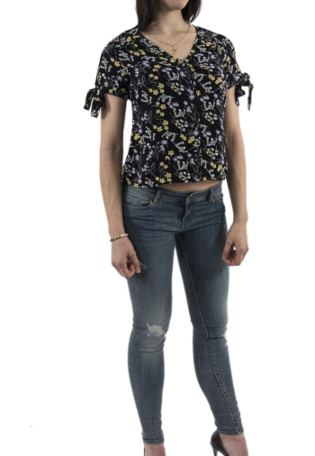 tee shirt Veromoda 10211833 lotus noir