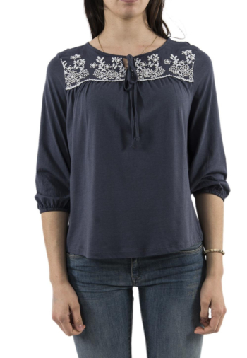 Tee shirt manches longues Veromoda 10222436 elli ombre blue