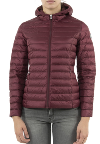 doudounes jott doudoune cloe ml capuche 100%nylon 311 aubergine