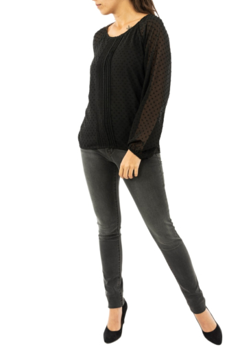 tee shirt manches longues geisha 93802-10 000999 - black