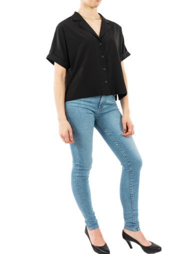 Chemisier manches courtes gertrude + gaston juliette black