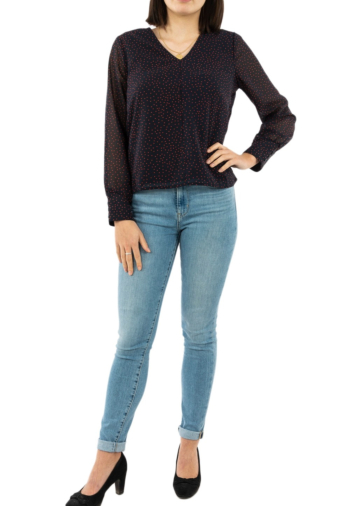 Tee shirt manches longues only beatrice night sky