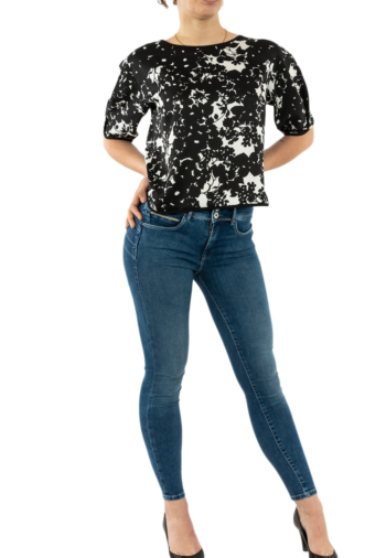 tee shirt molly bracken t931p20 shadow black/white