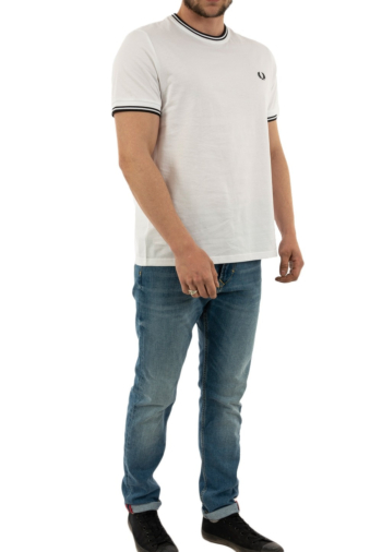 Tee shirt fred perry m1588 100 clasic white