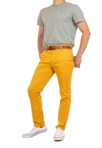 pantalons salsa andy slim jaune