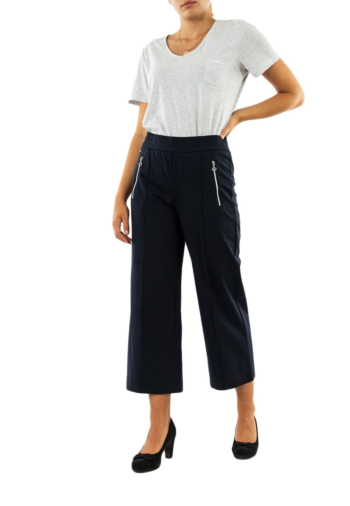 pantalons street one ltd qr emee zip wide leg 11238 deep blue