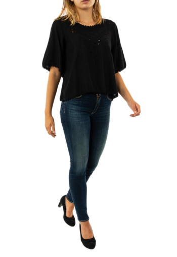 tee shirt Veromoda tia noir