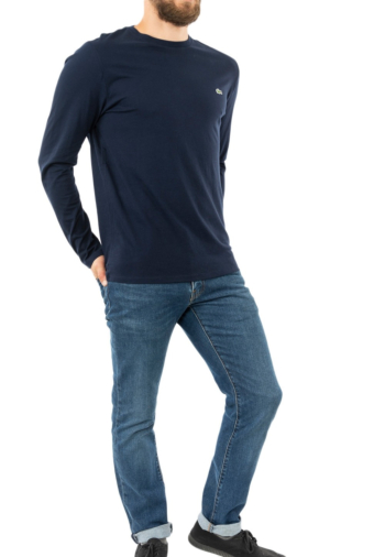 Tee shirt manches longues lacoste th6712 166 marine