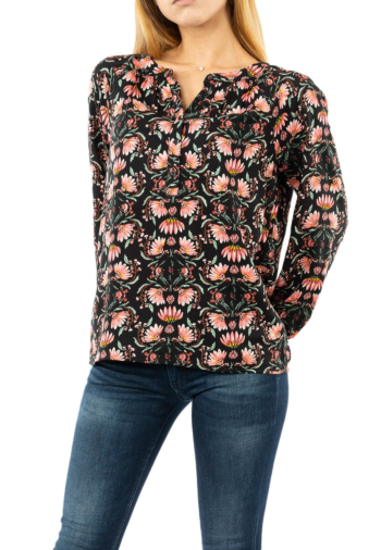 chemisier street one printed raglan noir