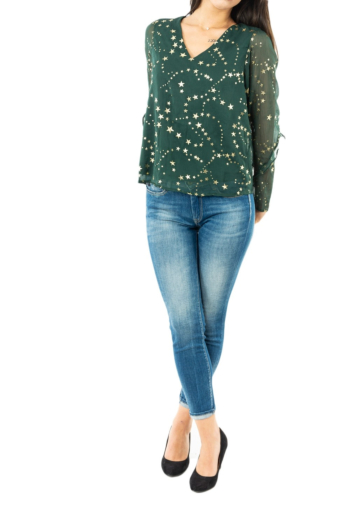 tee shirt manches longues Veromoda feana vert