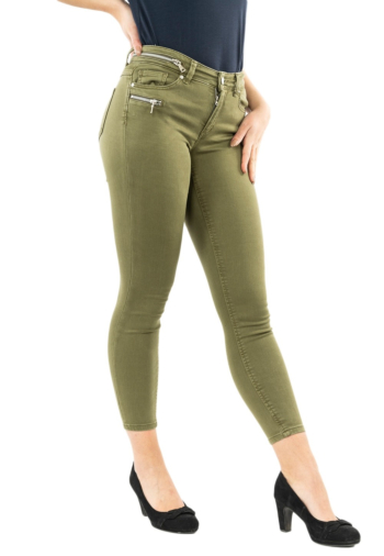 pantalons only carmen life reg skinny vert
