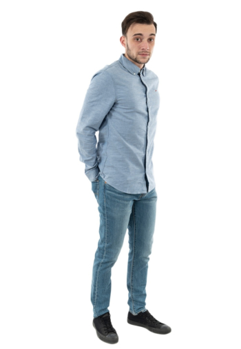 Chemise tommy jeans slim stretch oxf c87 twilight navy