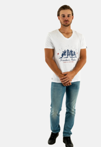 tee shirt daytona freedom riders bright white