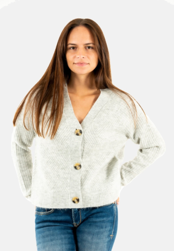 Gilets cardigans only carol light grey melange