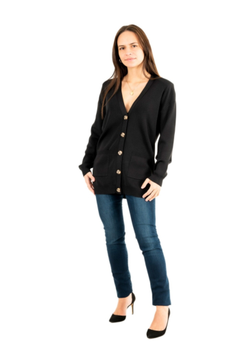 gilets cardigans ichi matise 194008 black