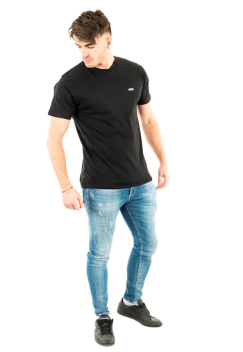 Tee shirt vans left chest logo y281  black/white