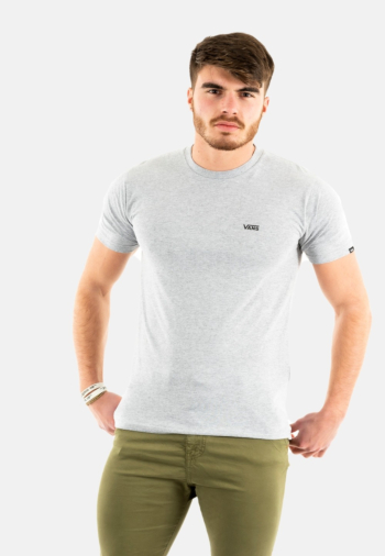 Tee shirt vans left chest logo atj1 athletic heather/black