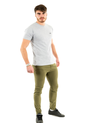 Tee shirt vans left chest logo atj1 athletic heather/black