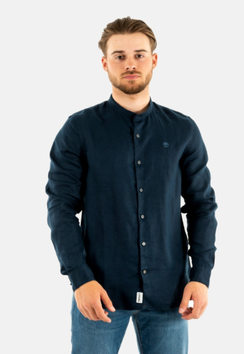 chemise timberland ls linen korean bleu