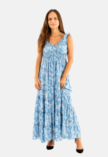 robe goa felia long bleu