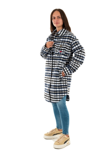 blousons et vestes tommy jeans dw0dw14554 ybr white / multi