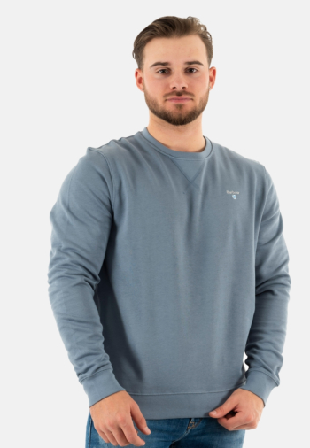 sweat barbour ridsdale crew bl45 washed blue