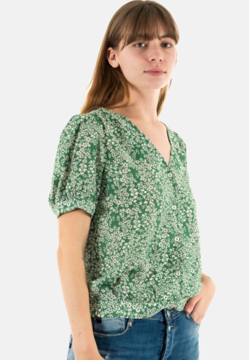 chemisier manches courtes freeman t. porter torelle bucolic p101 f1143 foliage green
