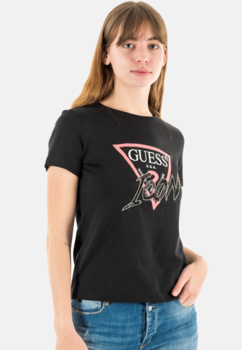 tee shirt guess jeans cn icon jblk jet black a996