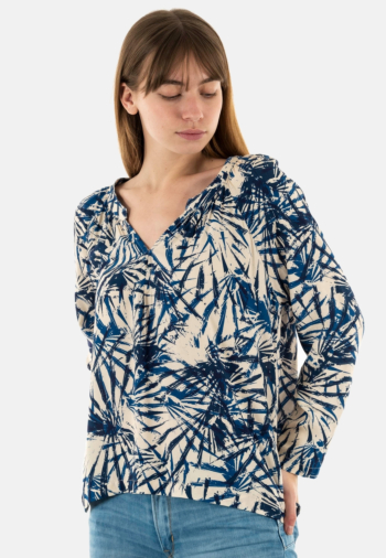 tee shirt manches longues lauren vidal be2099 blue