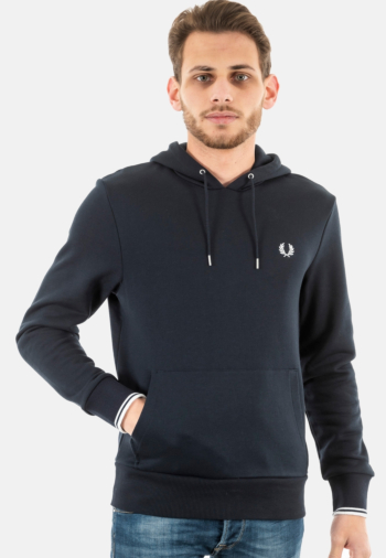Sweat fred perry tipped hooded sweatshirt 248 navy