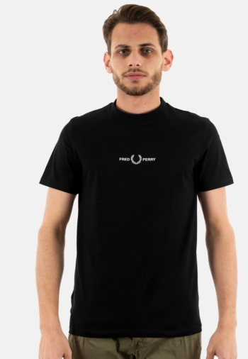 Tee shirt fred perry embroidered 102 black