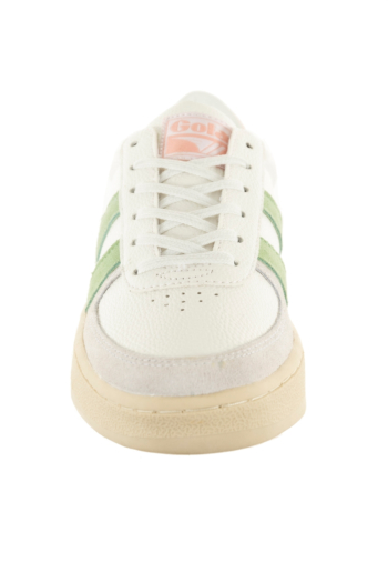 Baskets basses gola grandslam trident wn wht/ pat grn/ pearl pink