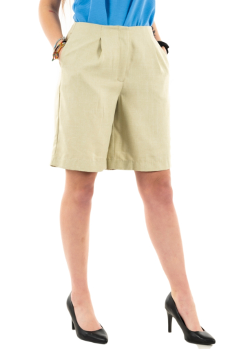 short bermuda ichi vilna 1512161 pale khaki melange