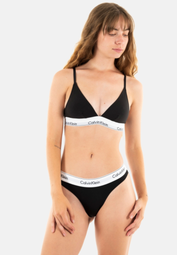 Culottes et strings calvin klein jeans thong 001 black