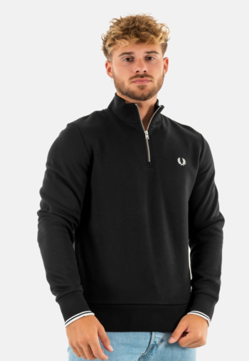 Sweat fred perry half zip 102 black