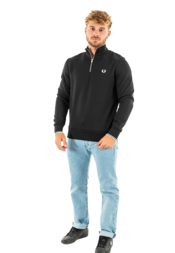 Sweat fred perry half zip 102 black