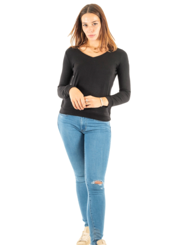 tee shirt manches longues sun valley 5delony 9999 noir