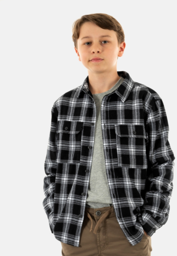 chemises manches longues teddy smith billy ml 133a charbon