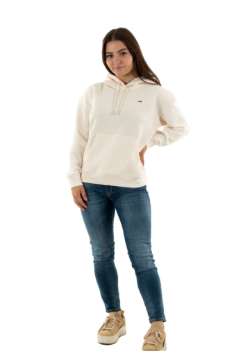 sweat tommy jeans bxy ottoman hood ybh ancient white