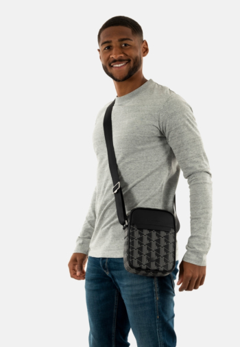 Pochettes & Sacoches lacoste nh4410lx h45 monogram noir gris