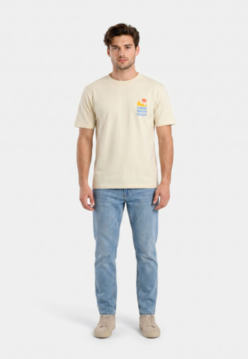 Tee shirt natif new m&egrave;des beige