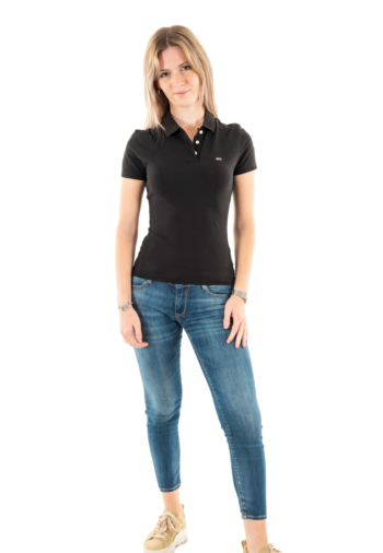 polos tommy jeans slim essential bds black