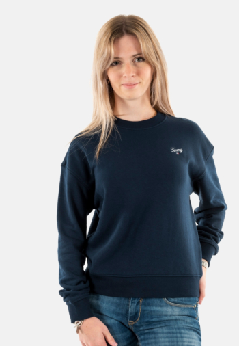 sweat tommy jeans bxy script c1g dark night navy