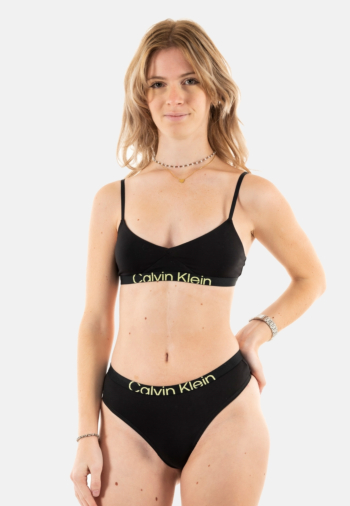 Culottes et strings calvin klein jeans modern thong ub1 black/sunny lime